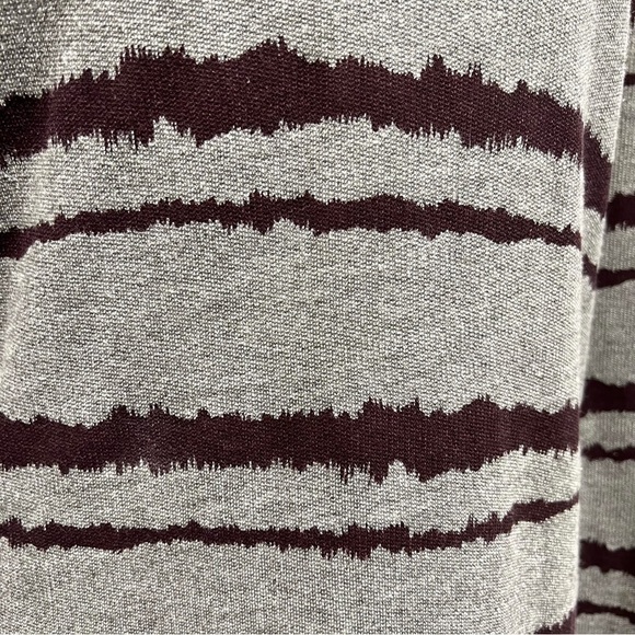 A.L.C. Conlo Gray & Brown Cotton Blend Striped Pullover Sweater Women’s Large - Picture 9 of 13